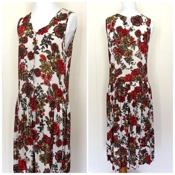 VTG 90's Cottagecore Midi Dress - Picture 2 of 8